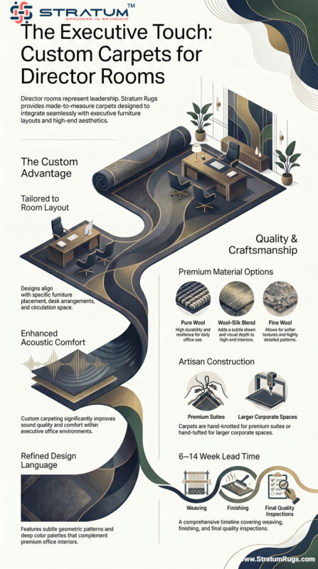 Custom Carpets for Directors' Rooms - Infographic